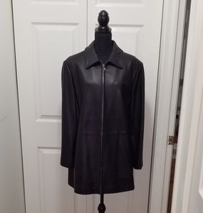 Liz Claiborne leather car coat... Size 1X